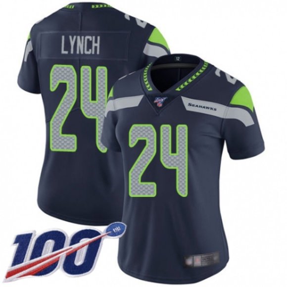 Tops - Women Seahawks Marshawn Lynch 100th Season Jersey Tops - Women Seahawks Marshawn Lynch 100th Season Jersey